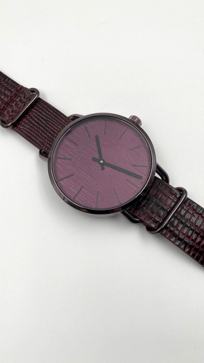 New Swiss Made CALVIN KLEIN Even Purple Dial Purple Leather Men's Watch