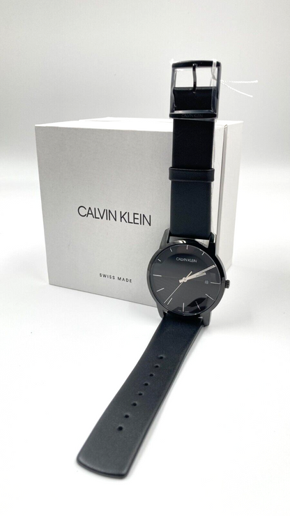 New Swiss Made CALVIN KLEIN City Quartz Black Dial Men's Watch