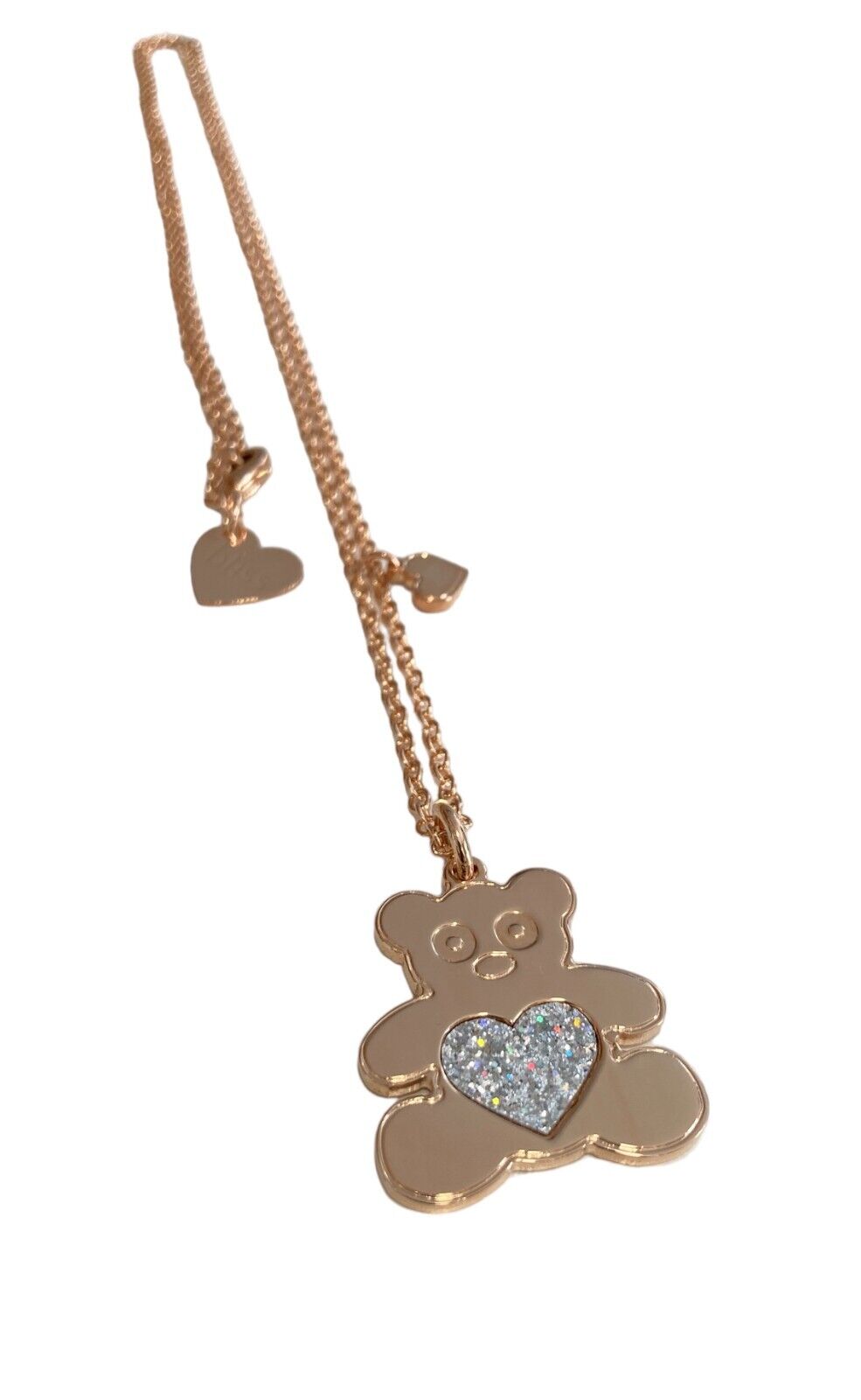 New BLISS Glittermania Necklace - Teddy Bear - Rose Gold