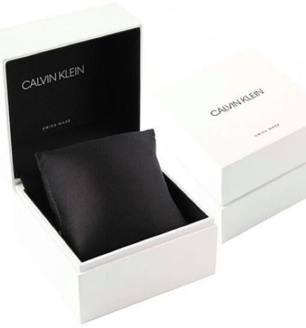 New Swiss Made CALVIN KLEIN Bright Silver Dial Men's Quartz Watch