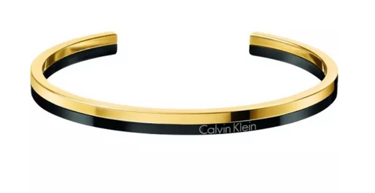 New CALVIN KLEIN GORGEOUS KJ5VBF2001XS  BRACELET - GOLD/BLACK - SIZE XS