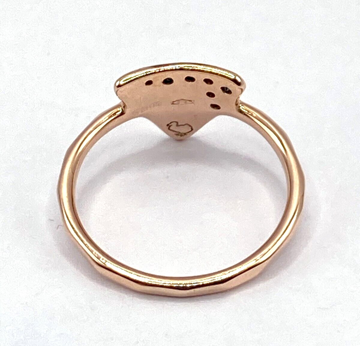 New DODO PRECIOUS TAG NIGHT RING - GOLD/BLACK DIAMONDS - SIZE 45