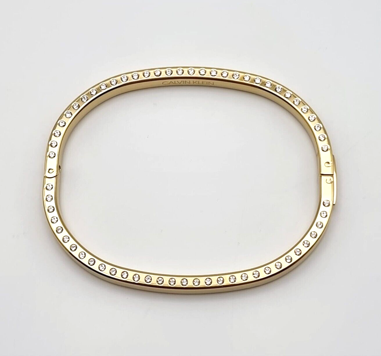 New CALVIN KLEIN HOOK KJ06JD1401XS STAINLESS STEEL BANGLE - GOLD - XS