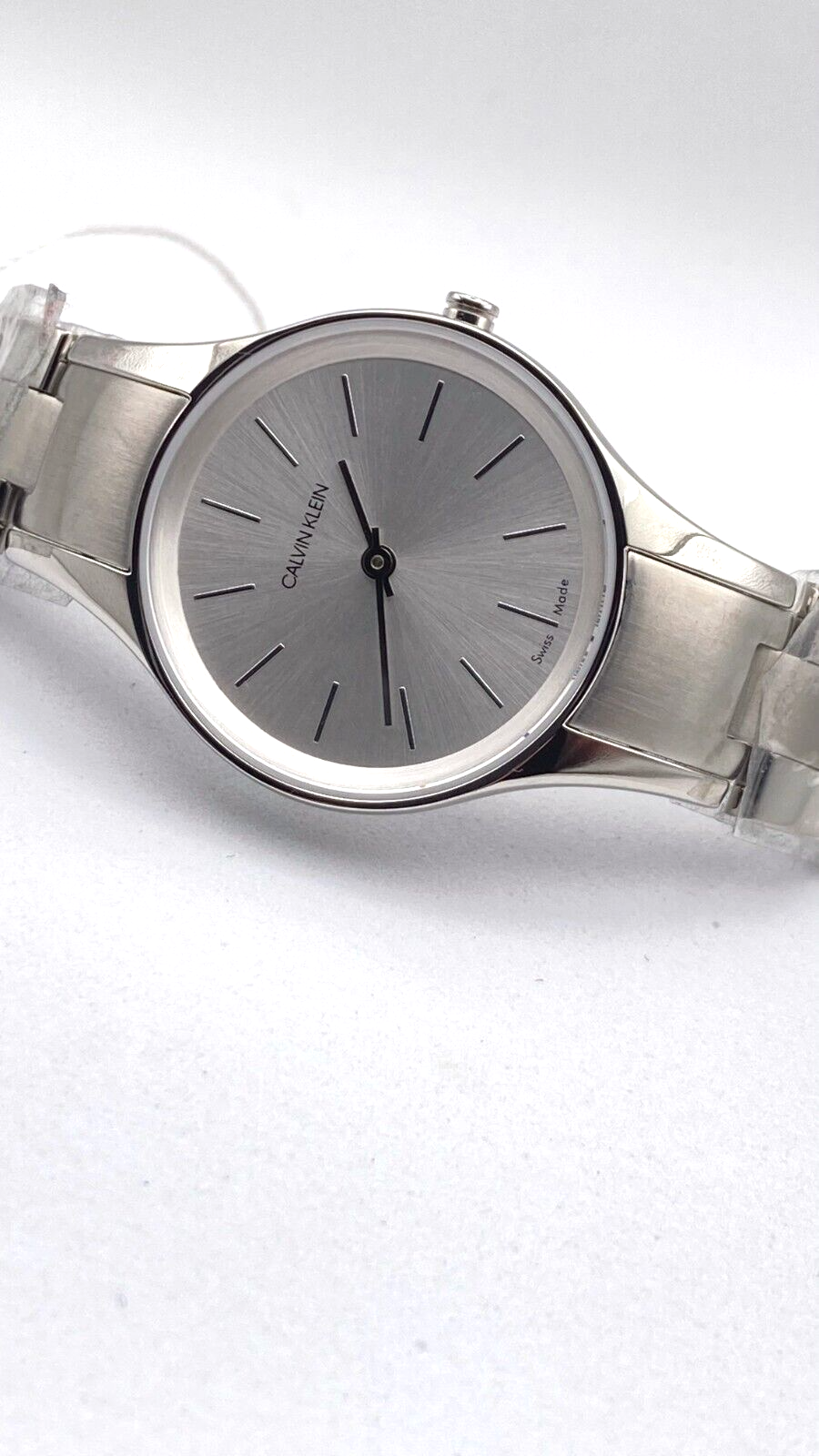 New Swiss Made CALVIN KLEIN Simplicity Quartz Silver Dial Ladies Watch