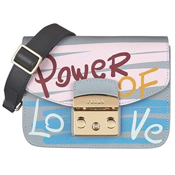 Neu FURLA METROPOLIS MINI UMHÄNGETASCHE – LIMITIERTE AUFLAGE – POWER OF LOVE