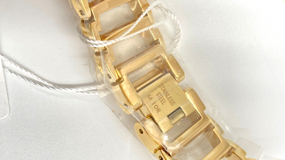 New Swiss Made CALVIN KLEIN Quartz Silver Dial Yellow Gold-tone Ladies Watch