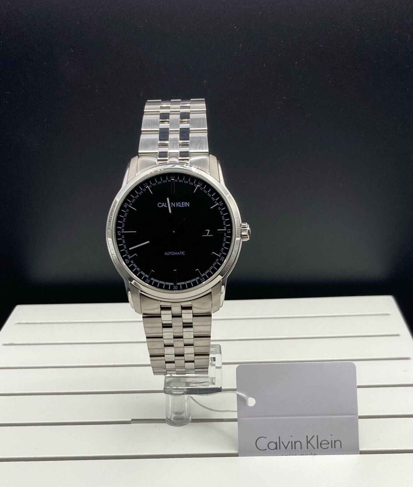 New Swiss Made CALVIN KLEIN Infinite Automatic Black Dial Men's Watch