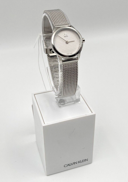 New Swiss Made CALVIN KLEIN Minimal Quartz White Dial Ladies Watch