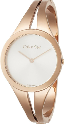 New Swiss Made CALVIN KLEIN Addict Silver Dial Medium Rose Gold PVD Ladies Watch