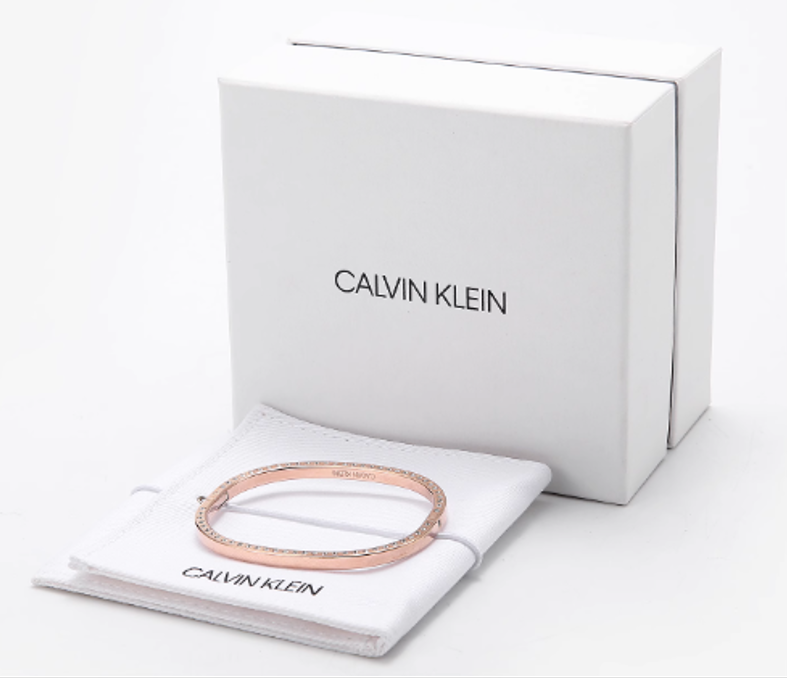 New CALVIN KLEIN HOOK BANGLE KJ06PD1402XS - ROSE GOLD - XS