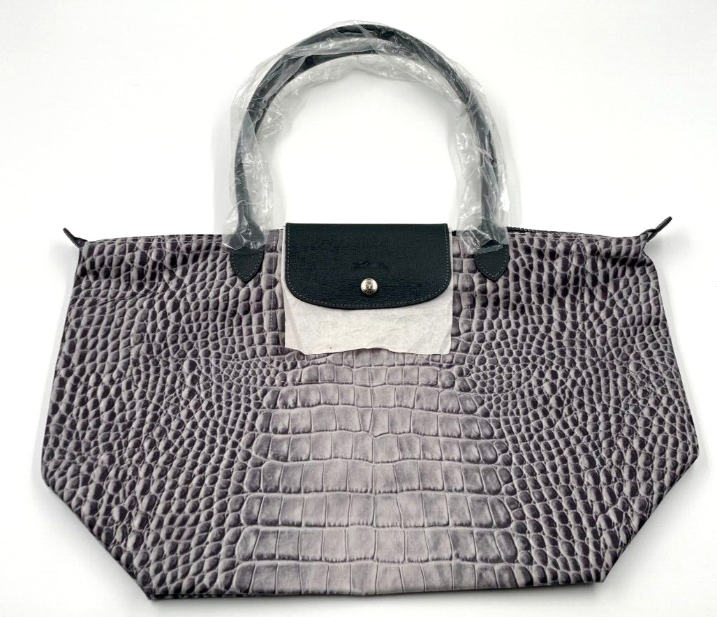 LONGCHAMP LE PLIAGE CROC PRINT TOTE - LARGE