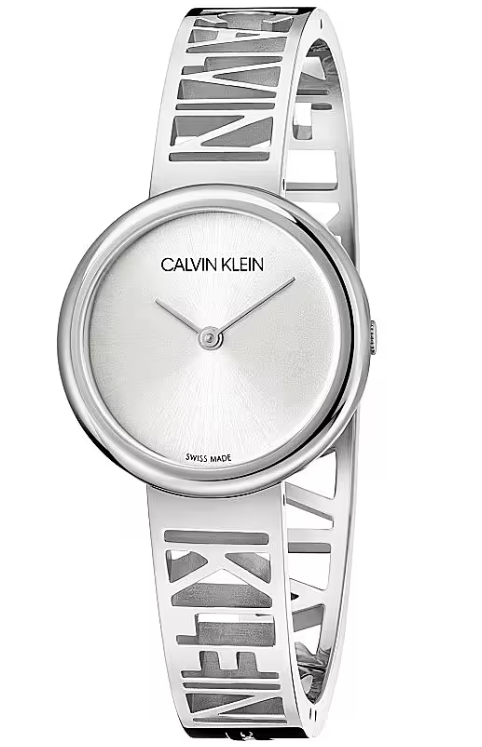 New Swiss Made CALVIN KLEIN Mania Silver Dial Medium Ladies Watch