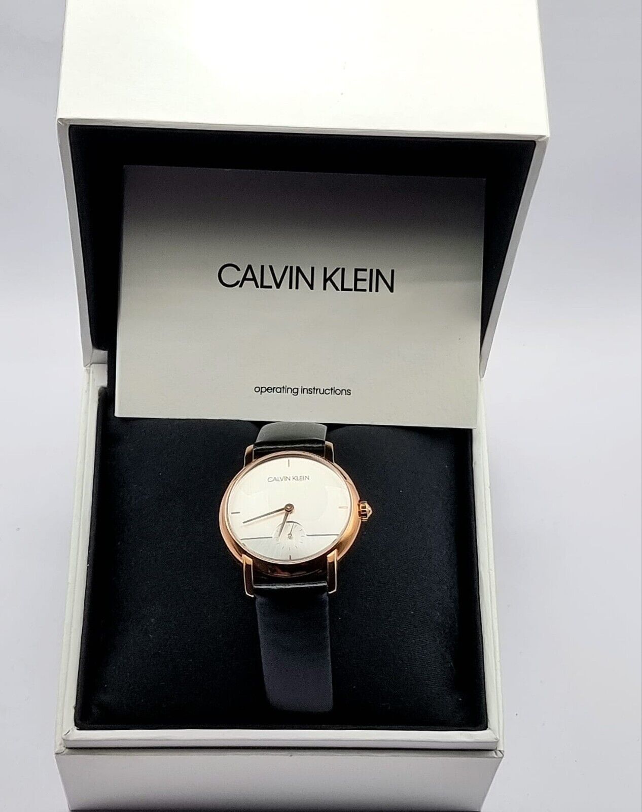 New Swiss Made CALVIN KLEIN Established Quartz Silver Dial Ladies Watch