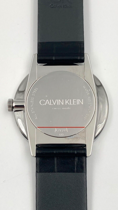 New Swiss Made CALVIN KLEIN Accent Black Dial Men's Quartz Watch