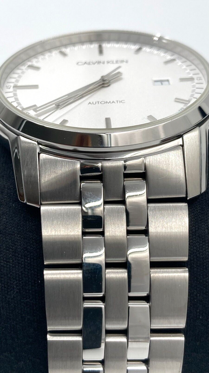 New Swiss Made CALVIN KLEIN Infinite Automatic Silver Dial Men's Watch