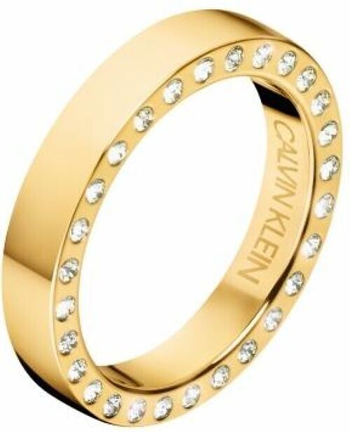 Neu CALVIN KLEIN RING HAKEN GOLD – GR. 50