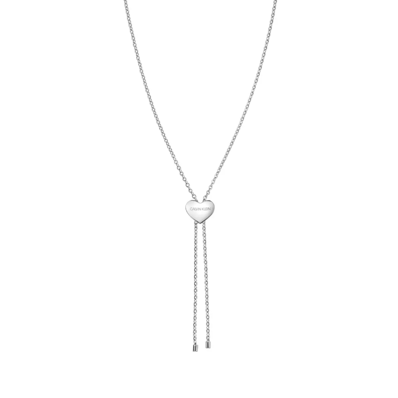 New CALVIN KLEIN SIDE KJ5QMN000300 STAINLESS STEEL NECKLACE - SILVER