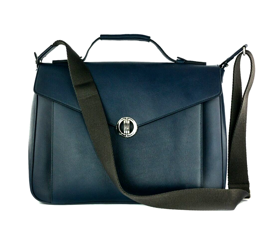 Neu DAVIDOFF LG ICON BUSTA AKTENTASCHE - MARINEBLAU