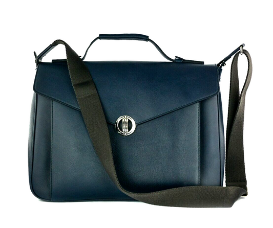 Neu DAVIDOFF LG ICON BUSTA AKTENTASCHE - MARINEBLAU