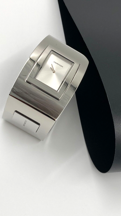 New Swiss Made CALVIN KLEIN Assertive Small Silver Dial Ladies Quartz Watch