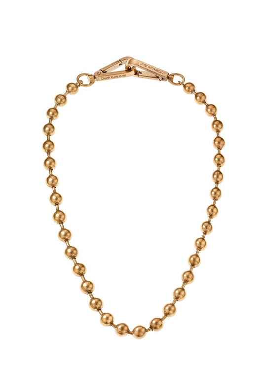 New CALVIN KLEIN JEANS KJJTJN190100 STAINLESS STEEL NECKLACE - GOLD