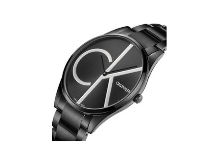 New Swiss Made CALVIN KLEIN Time Memory Quartz Black Dial Men's Watch