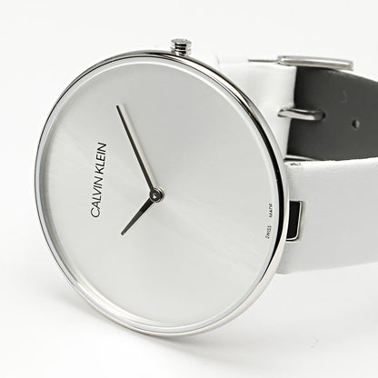 New Swiss Made CALVIN KLEIN Full Moon Quartz Silver Dial Ladies Watch