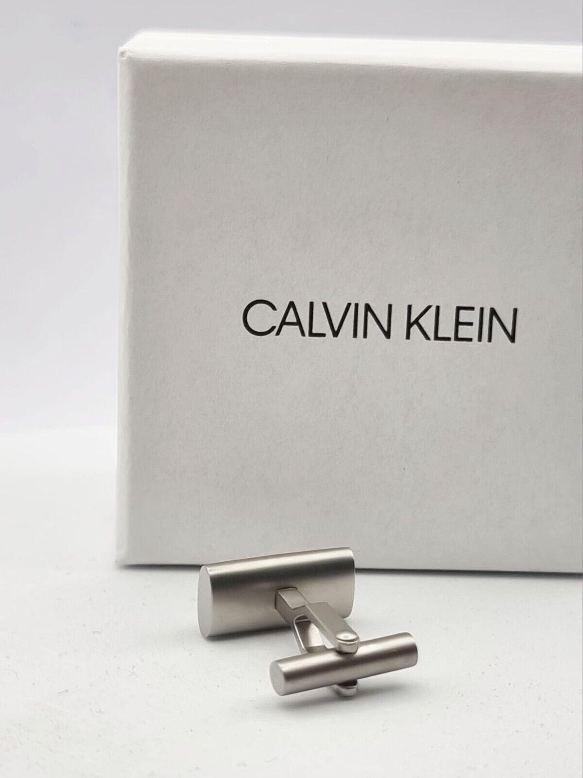 New CALVIN KLEIN AUDACIOUS CUFFLINKS KJ4CMC280100 - SILVER/BLACK