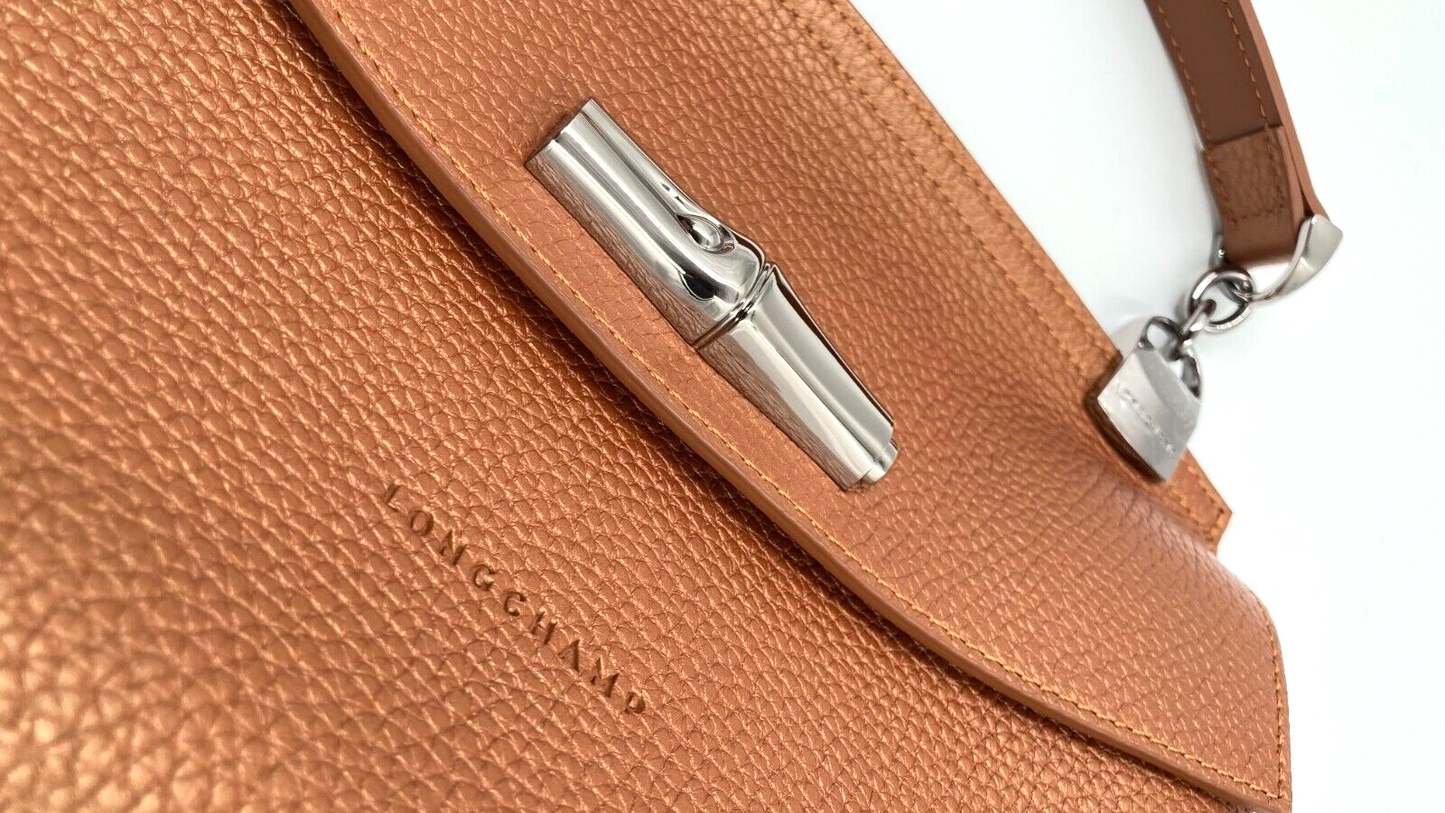 LONGCHAMP MADELEINE CROSS BODY/HANDLE BAG - M - CARAMEL