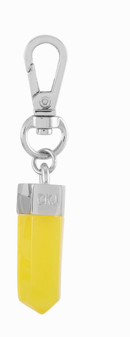 New CALVIN KLEIN JEANS DOWNTOWN KJJCJA090100 STAINLESS STEEL/ YELLOW CHARMS