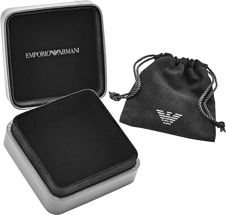 Neu EMPORIO ARMANI HERREN-OHRSTECKERARMBAND AUS EDELSTAHL - EGS1882040
