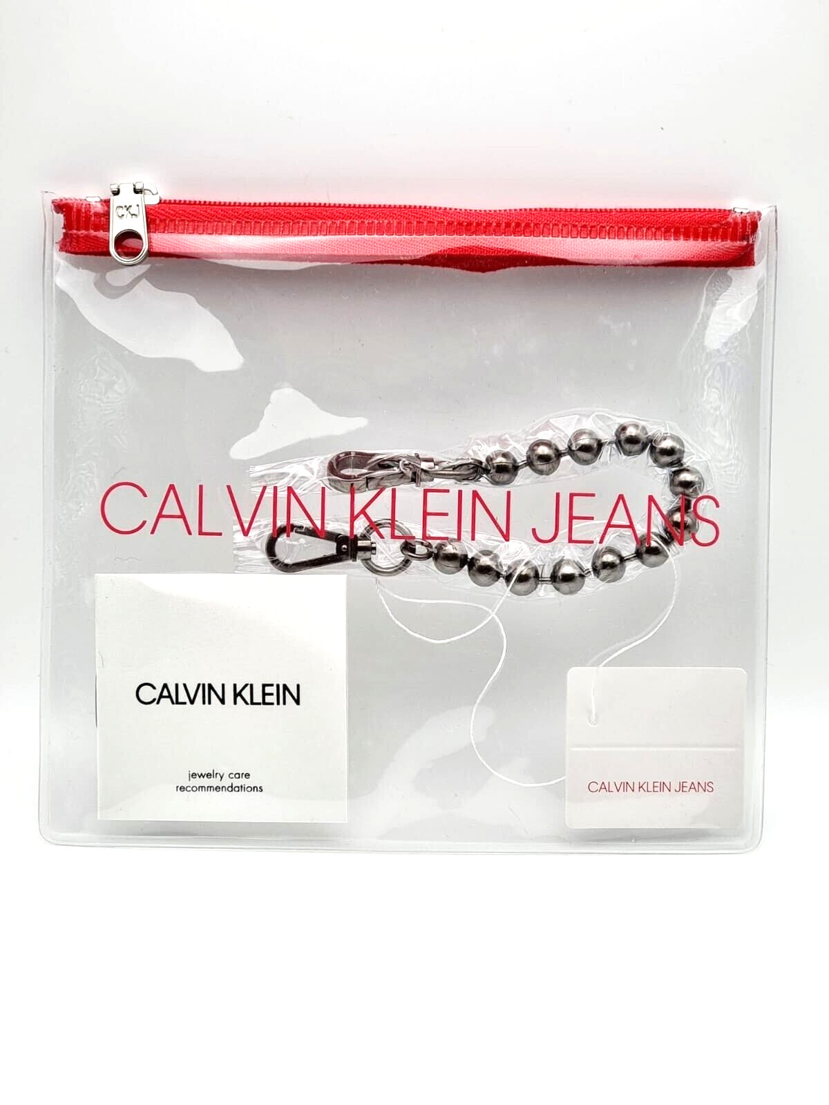 New CALVIN KLEIN JEANS KJJTMB19010M STAINLESS STEEL BRACELET - GUNMETAL - M