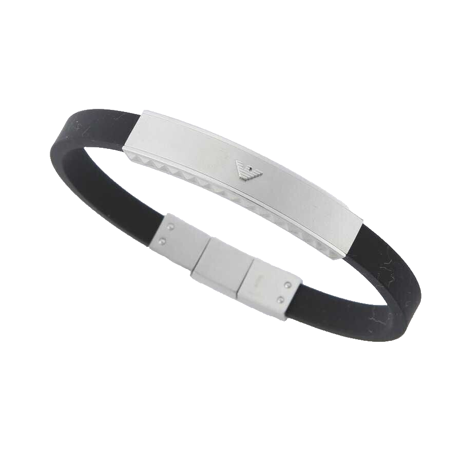 Neu EMPORIO ARMANI HERREN-OHRSTECKERARMBAND AUS EDELSTAHL - EGS1882040