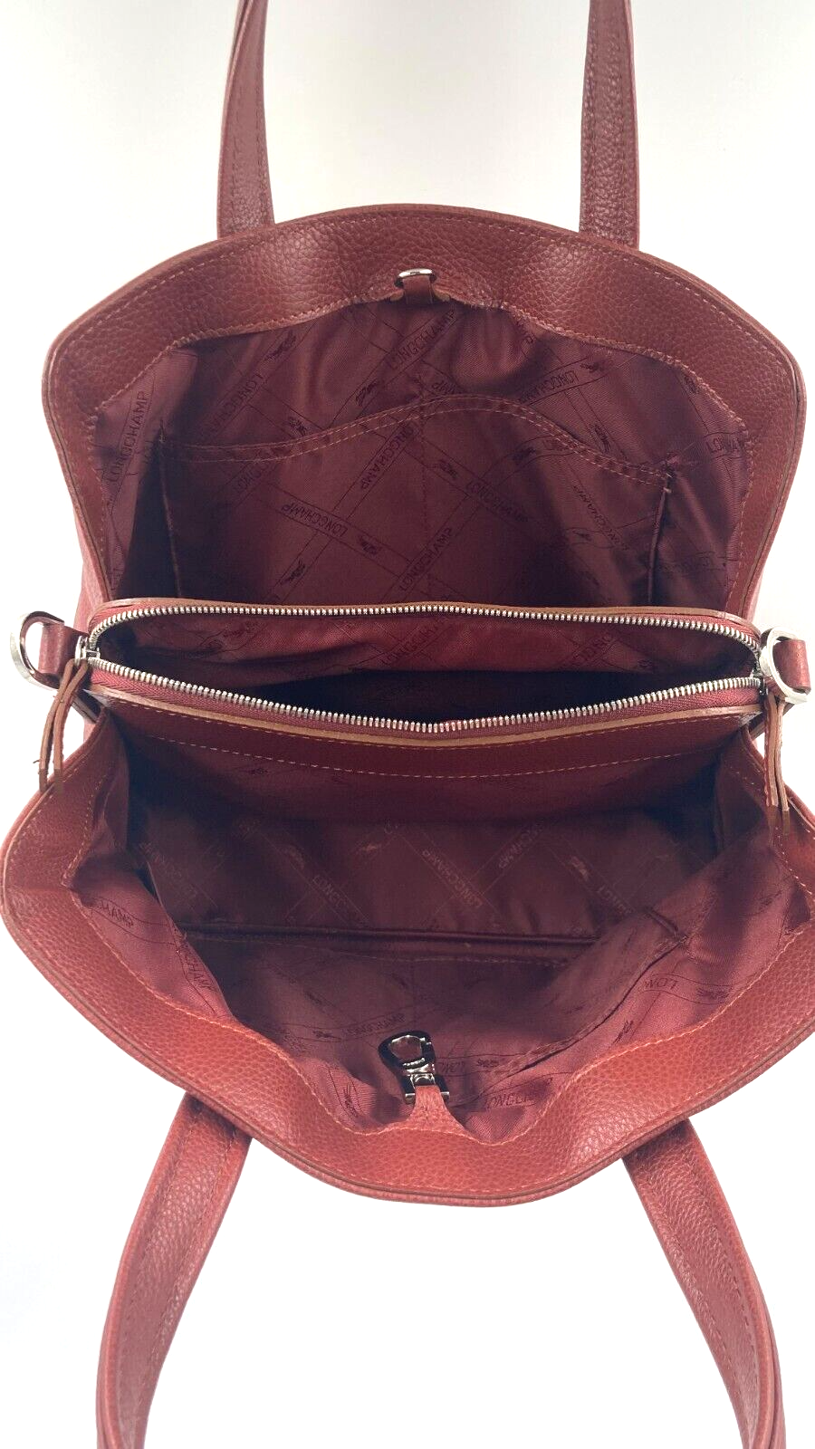 LONGCHAMP LE FOULONNE TOP HANDLE BAG - SMALL - CHESTNUT