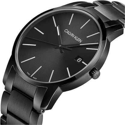 New Swiss Made CALVIN KLEIN City Quartz Black Dial Men's Watch