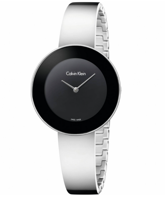 New Swiss Made CALVIN KLEIN Chic Quartz Black Dial Ladies Watch