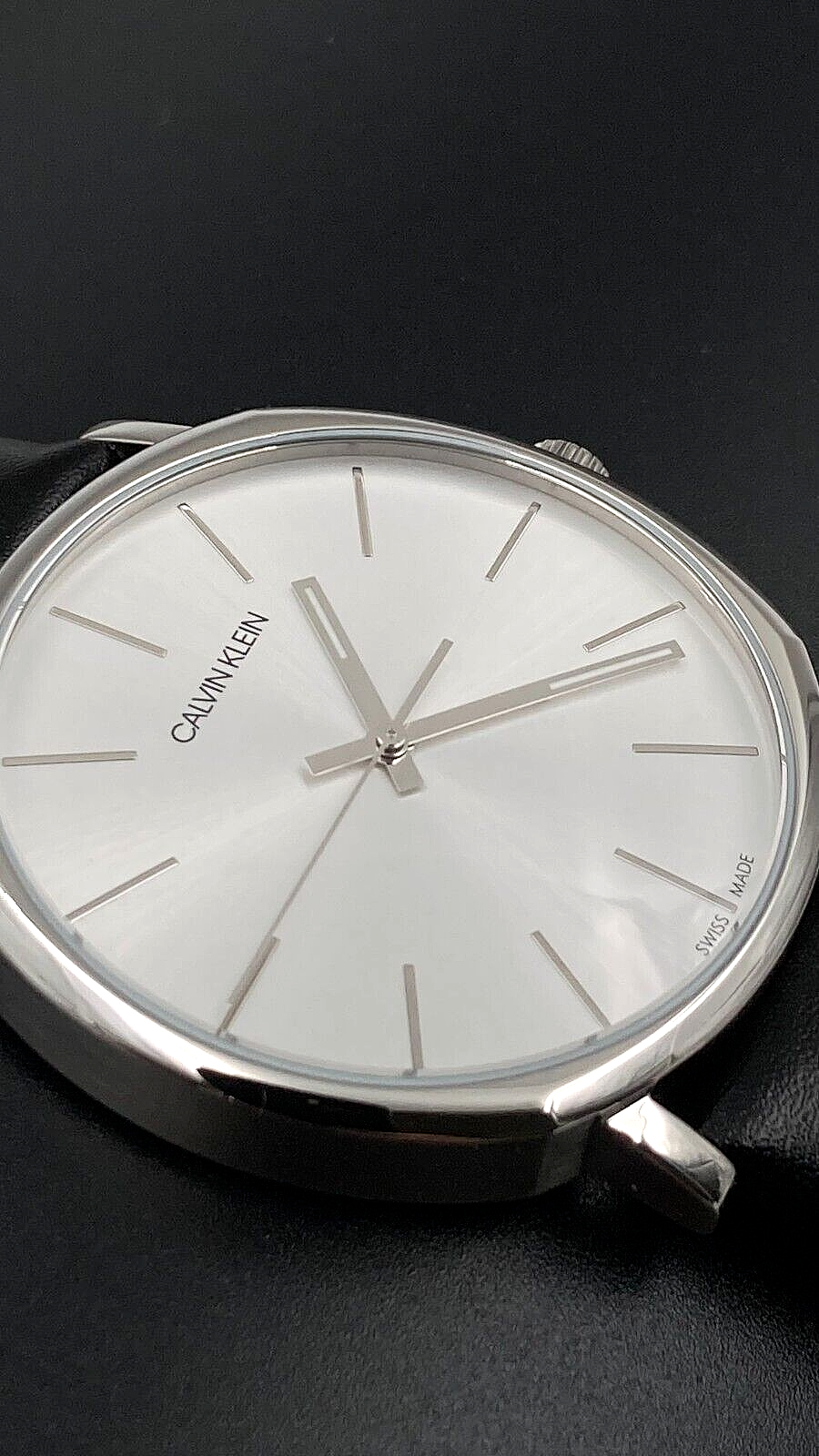 New Swiss Made CALVIN KLEIN Posh Quartz Silver Dial Men's Watch