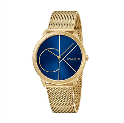 New Swiss Made CALVIN KLEIN Minimal Quartz Blue Dial Unisex Watch