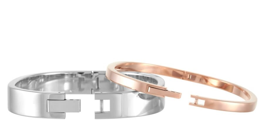 New CALVIN KLEIN HOOK BRACELET SET KJ06PD2002XS - ROSE GOLD/SILVER - XS