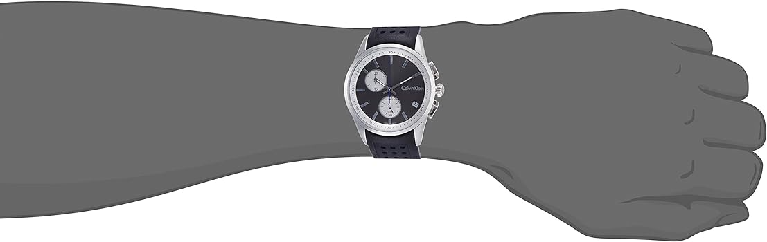 New Swiss Made CALVIN KLEIN Bold Chronograph Anthracite Dial Men's Watch