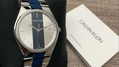 New Swiss Made CALVIN KLEIN Contrast Quartz Men's Watch