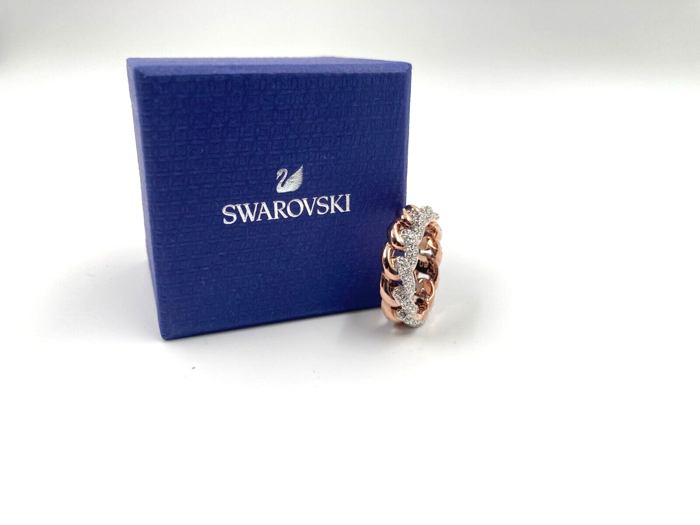 New SWAROVSKI LANE RING - ROSE GOLD - SIZE 60