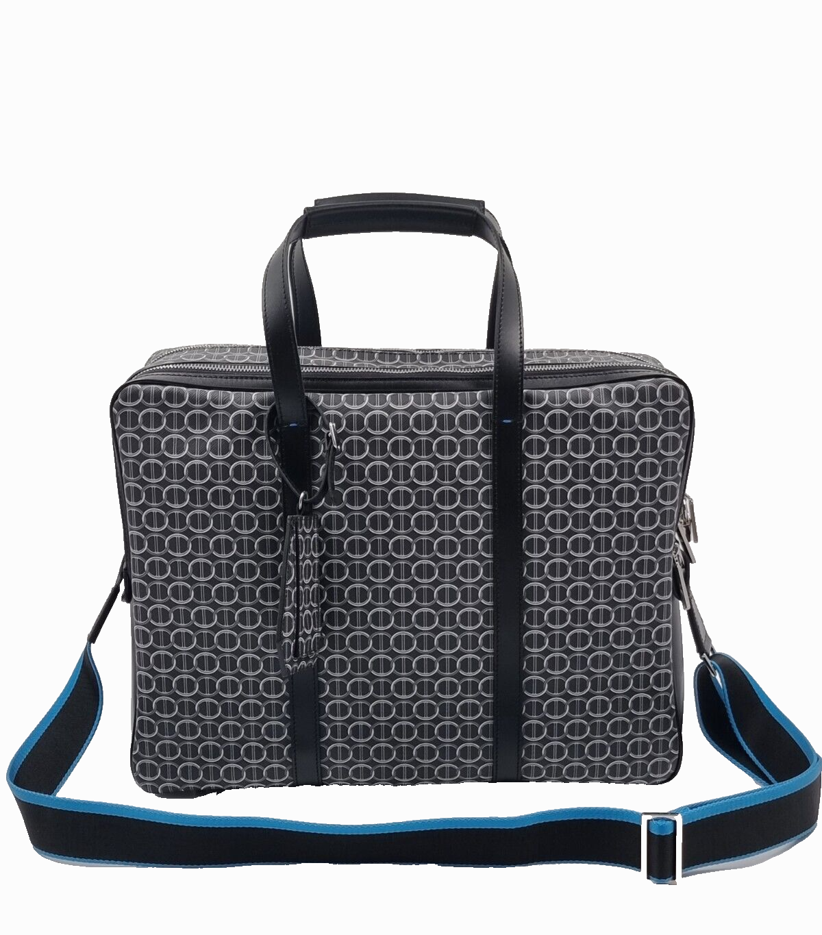 Neu DAVIDOFF COLORAMA BUSINESS BAG 2 ZIP - SCHWARZ