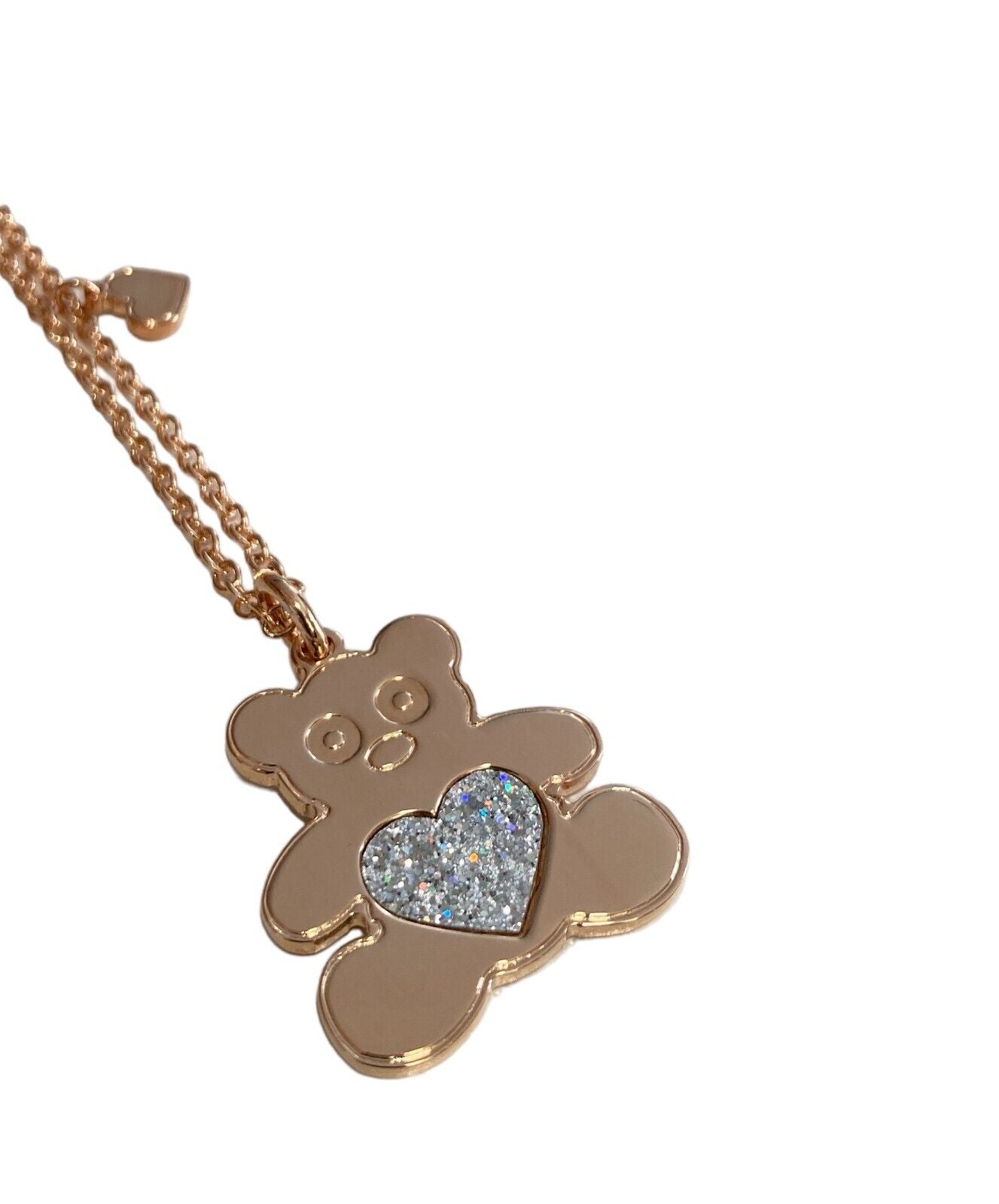 New BLISS Glittermania Necklace - Teddy Bear - Rose Gold