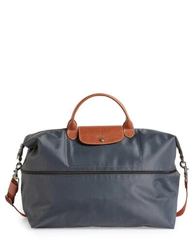 LONGCHAMP LE PLIAGE EXPANDABLE TRAVEL BAG LARGE - GUNMETAL