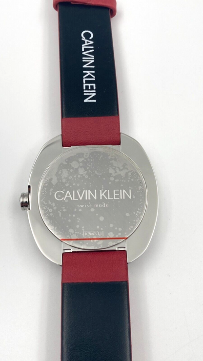 New Swiss Made CALVIN KLEIN Glimpse Quartz Silver Dial Men's Watch