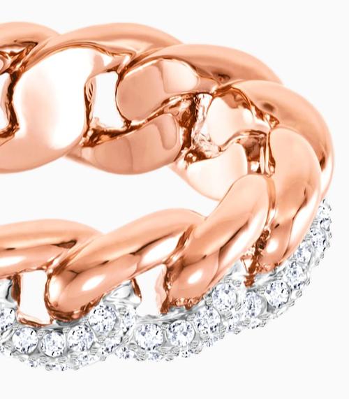 New SWAROVSKI LANE RING - ROSE GOLD - SIZE 60