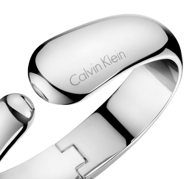 New CALVIN KLEIN INFORMAL KJ6GMD0001XS STAINLESS STEEL SILVER BANGLE - SIZE XS