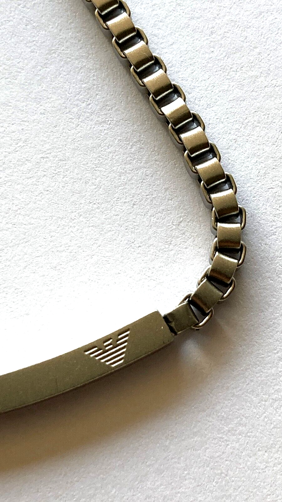 New EMPORIO ARMANI Men's Necklace - Gunmetal and Silver