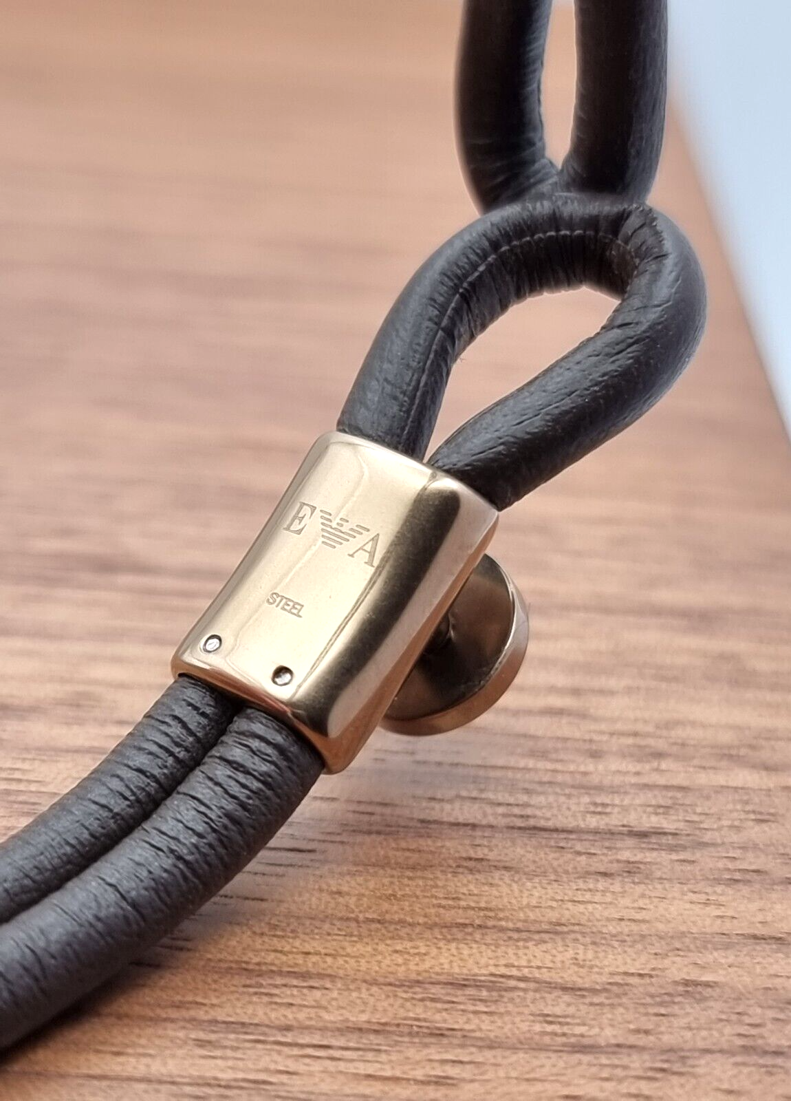 Neu EMPORIO ARMANI HERREN LEDERARMBAND EGS2213251 - BRAUN